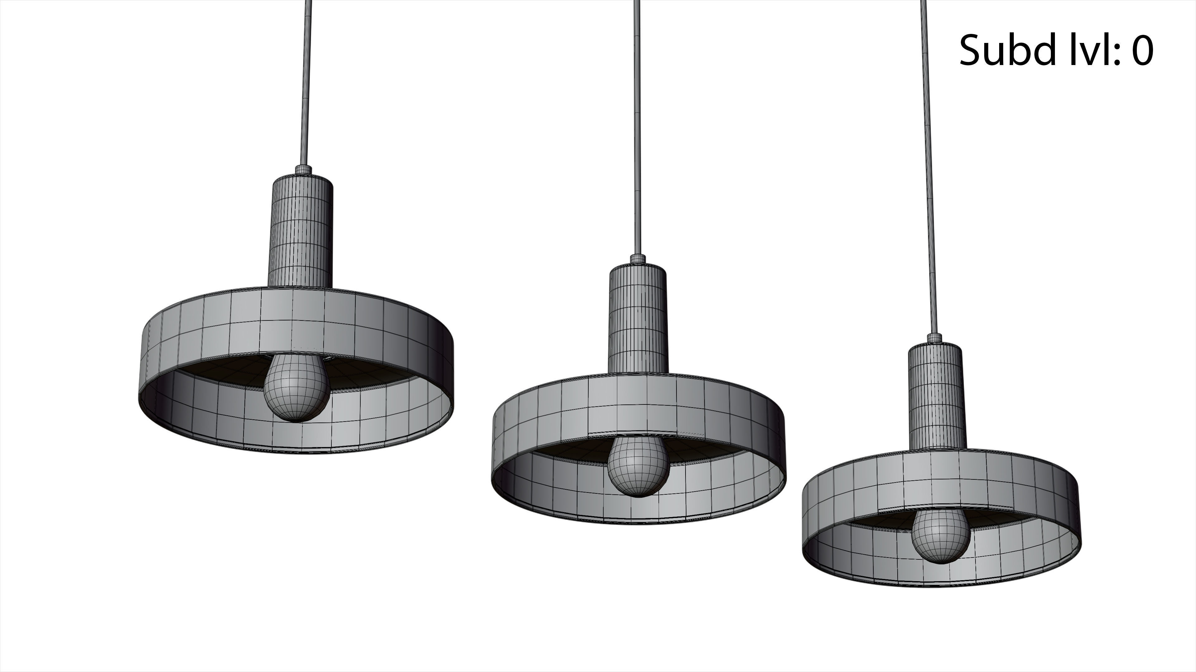 Pendant Keops 1 Body Tiny Grey White 3D model_17