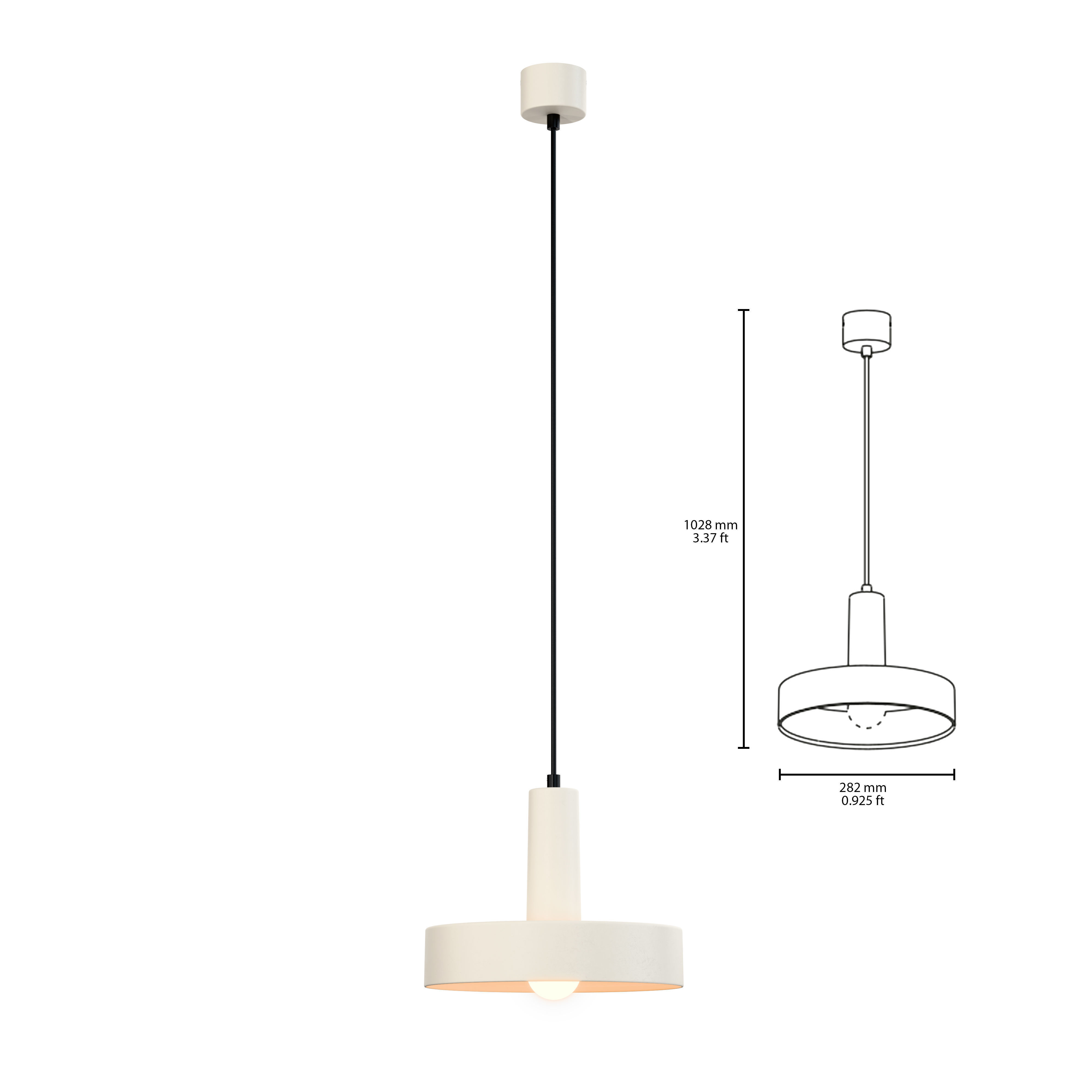 Pendant Keops 1 Body Tiny Grey White 3D model_1