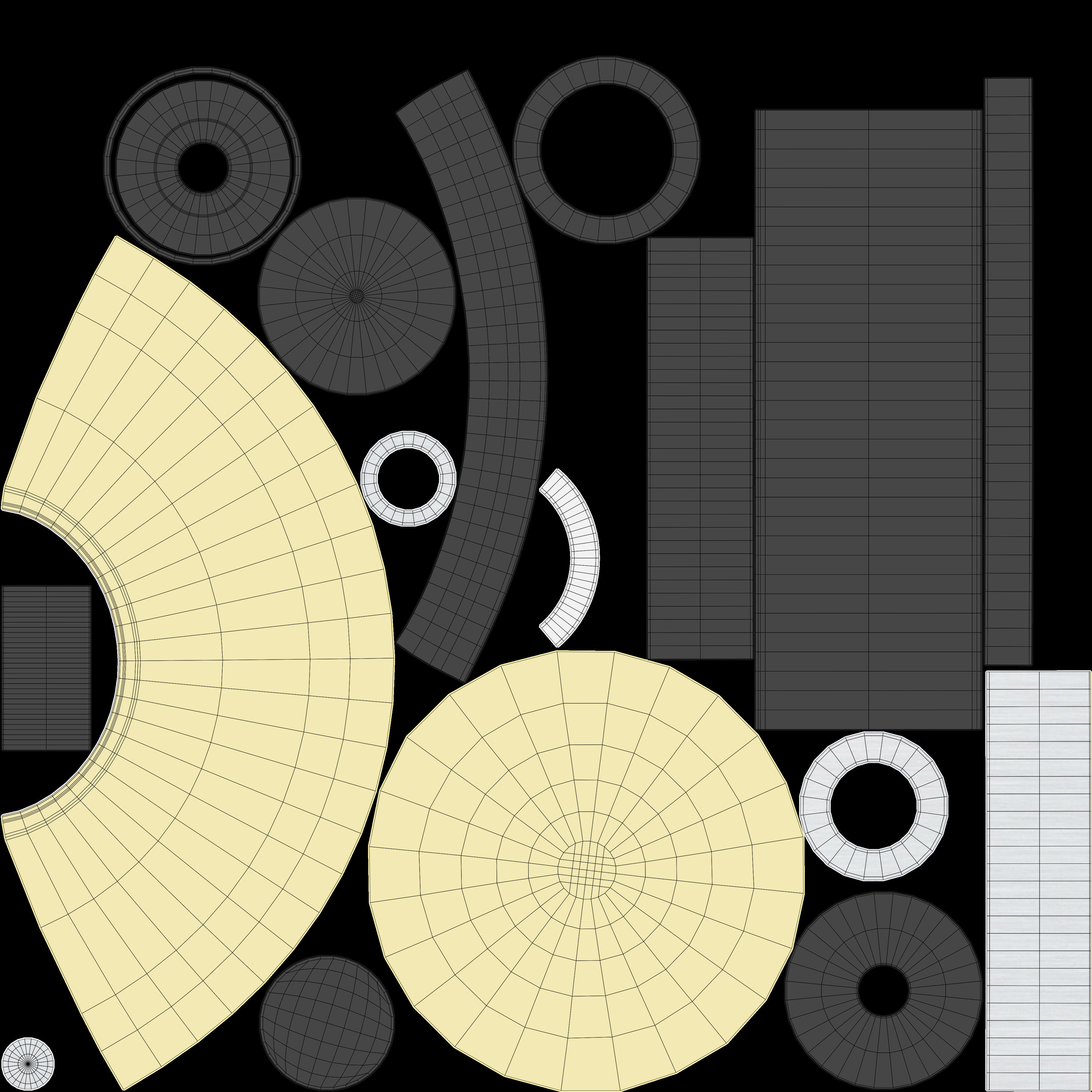 Pendant Keops 1 Body Tiny Grey White 3D model_20