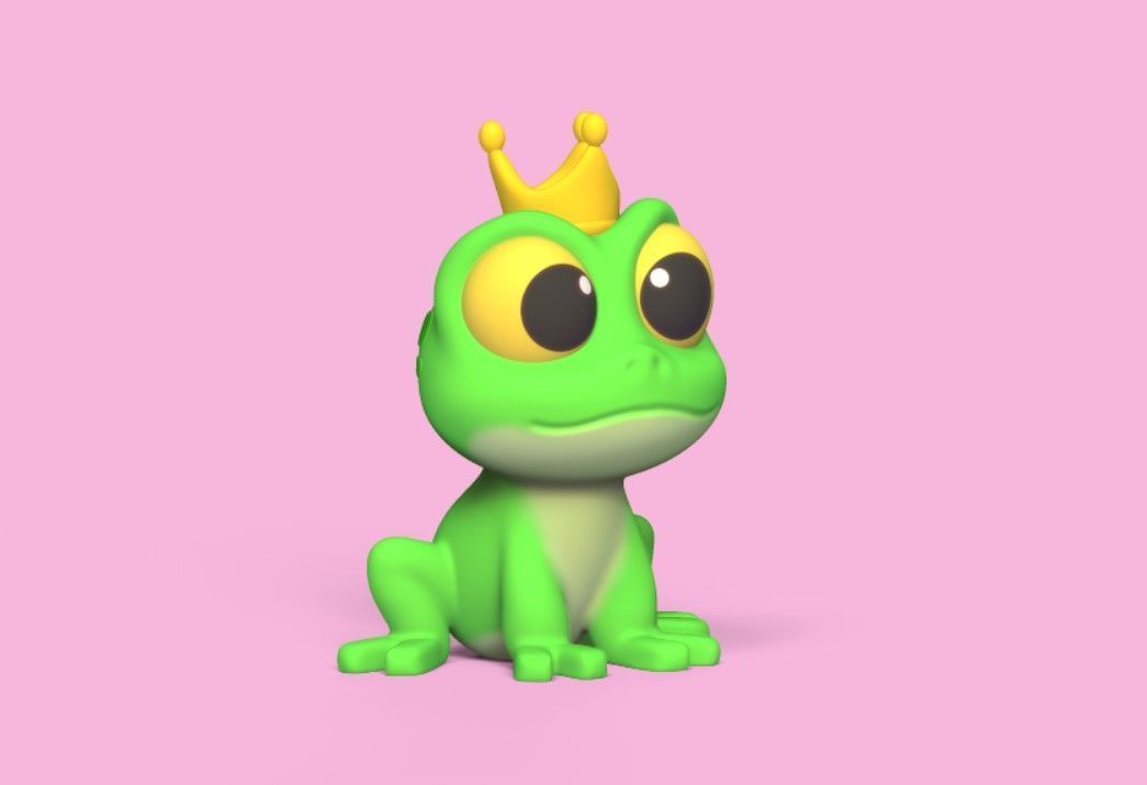 Frog Crown 3D print model_2