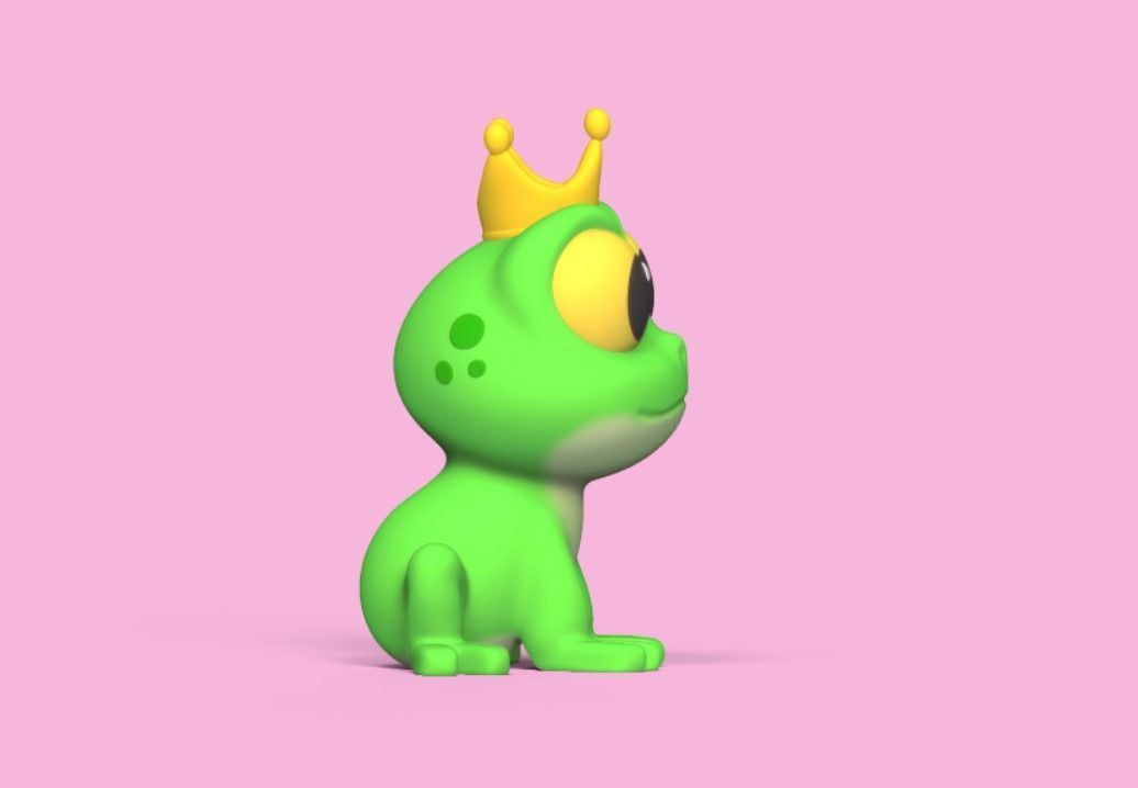 Frog Crown 3D print model_3