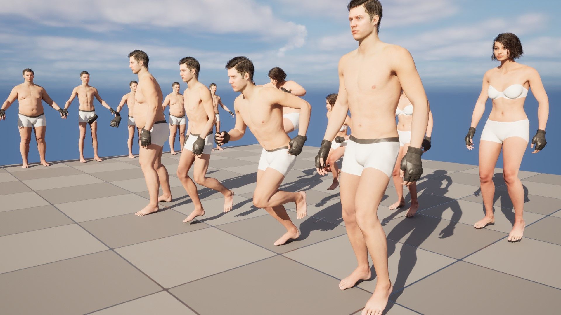 Skydiving Gloves 47 - All MH Bodies - UE5 Skeletons - Rigged Low-poly 3D model_14