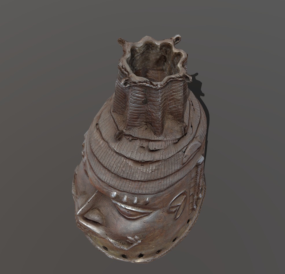 Odudua Helmet Mask Low-poly 3D model_7