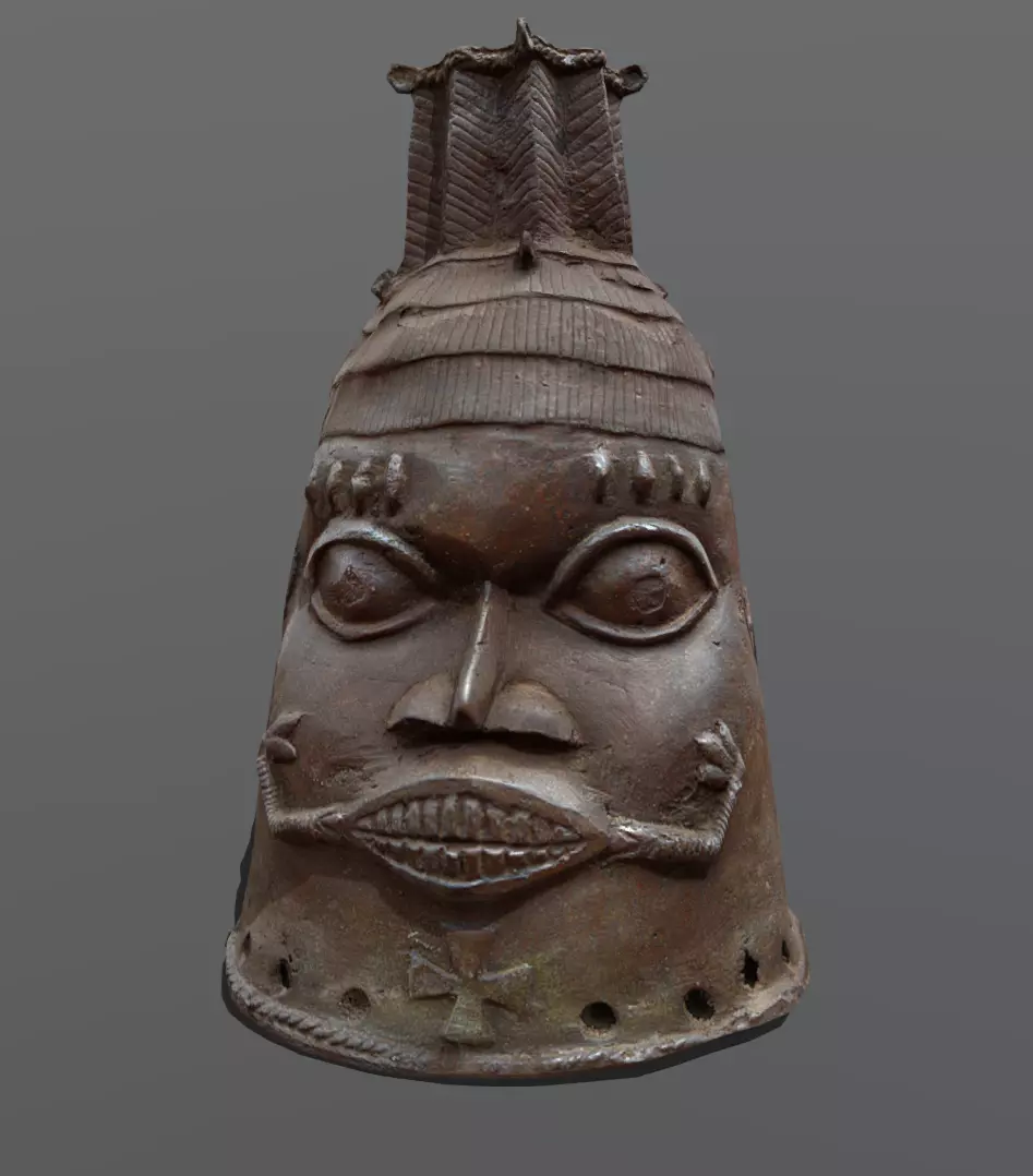 Odudua Helmet Mask Low-poly 3D model_0