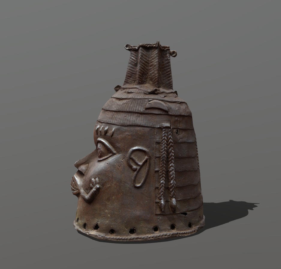 Odudua Helmet Mask Low-poly 3D model_6