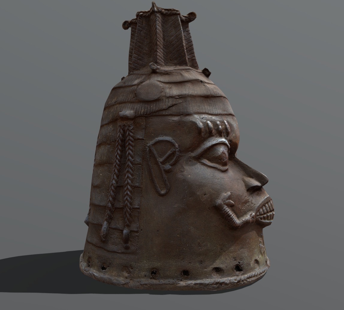 Odudua Helmet Mask Low-poly 3D model_3