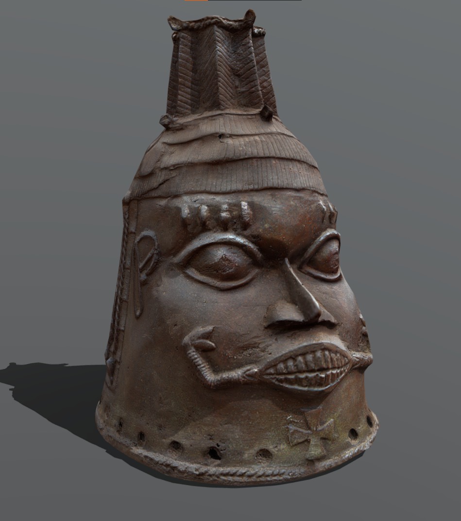 Odudua Helmet Mask Low-poly 3D model_2