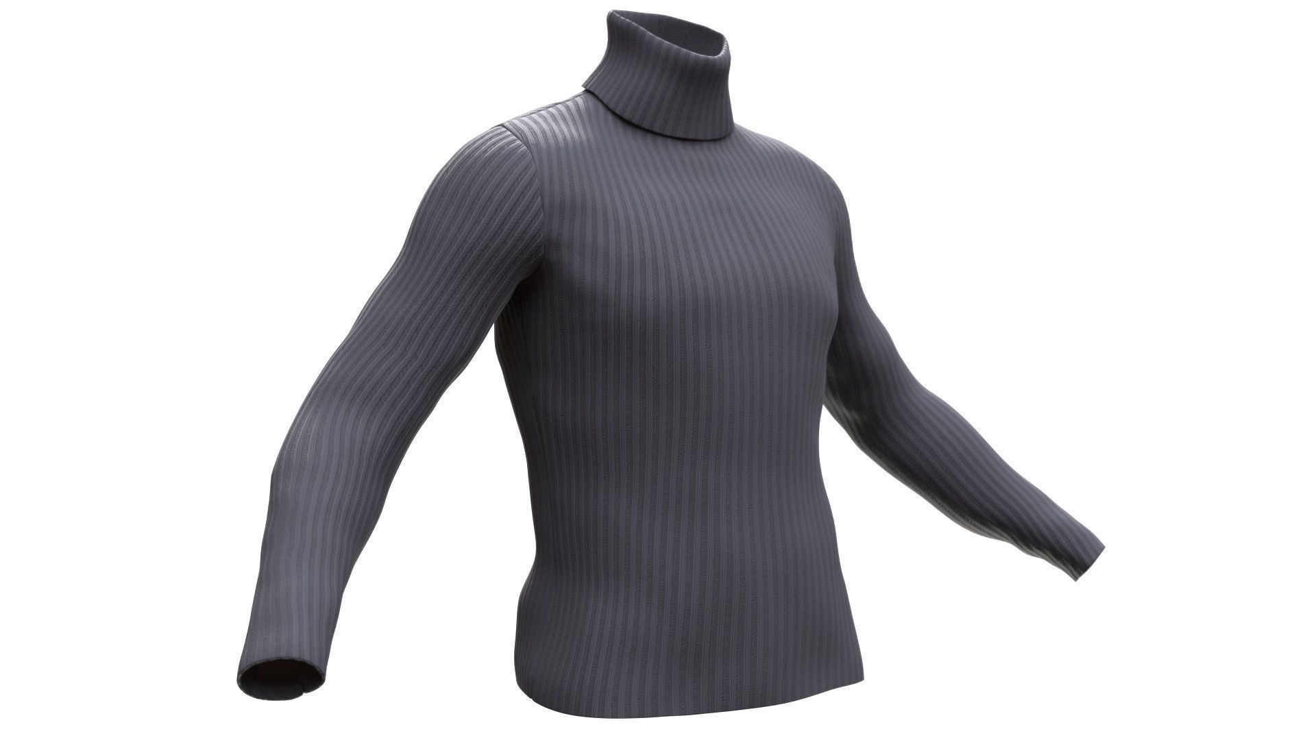 Sweater 44 - All MH Bodies - UE5 Skeletons - Rigged Low-poly 3D model_9