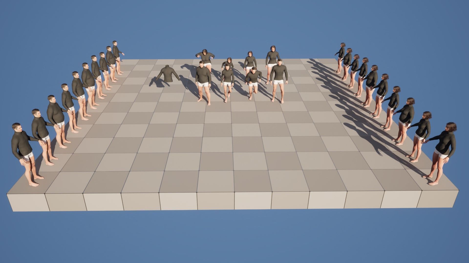 Sweater 44 - All MH Bodies - UE5 Skeletons - Rigged Low-poly 3D model_12