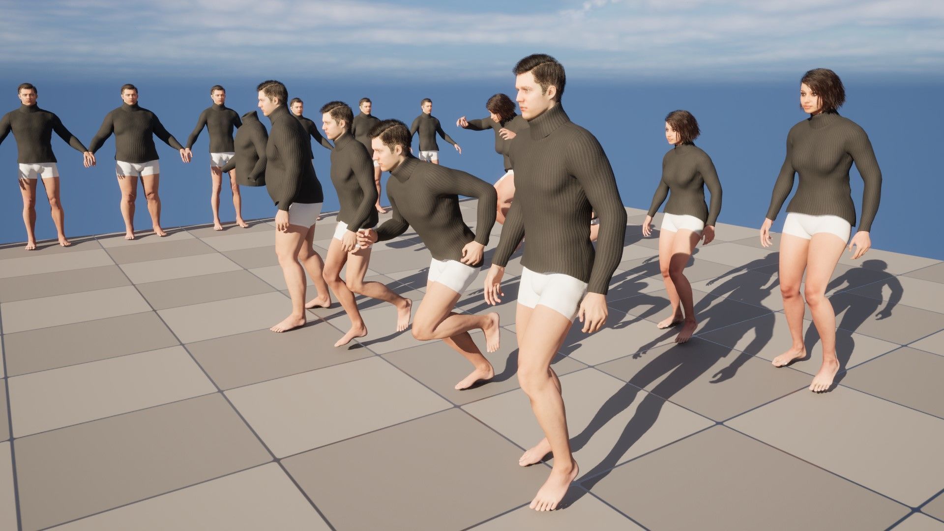 Sweater 44 - All MH Bodies - UE5 Skeletons - Rigged Low-poly 3D model_15