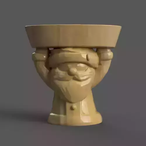santa clause planter - vase - urn - candy dish - candle holder 6 3D print model santa clause planter - vase - urn - candy dish - candle holder 6 3D print model