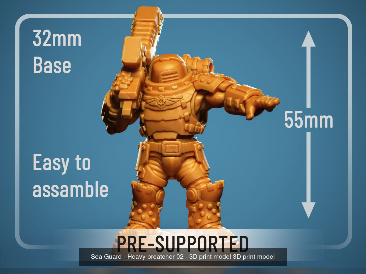 Sea Guard - Heavy breacher team - 3D print model 3D Model Collection_3
