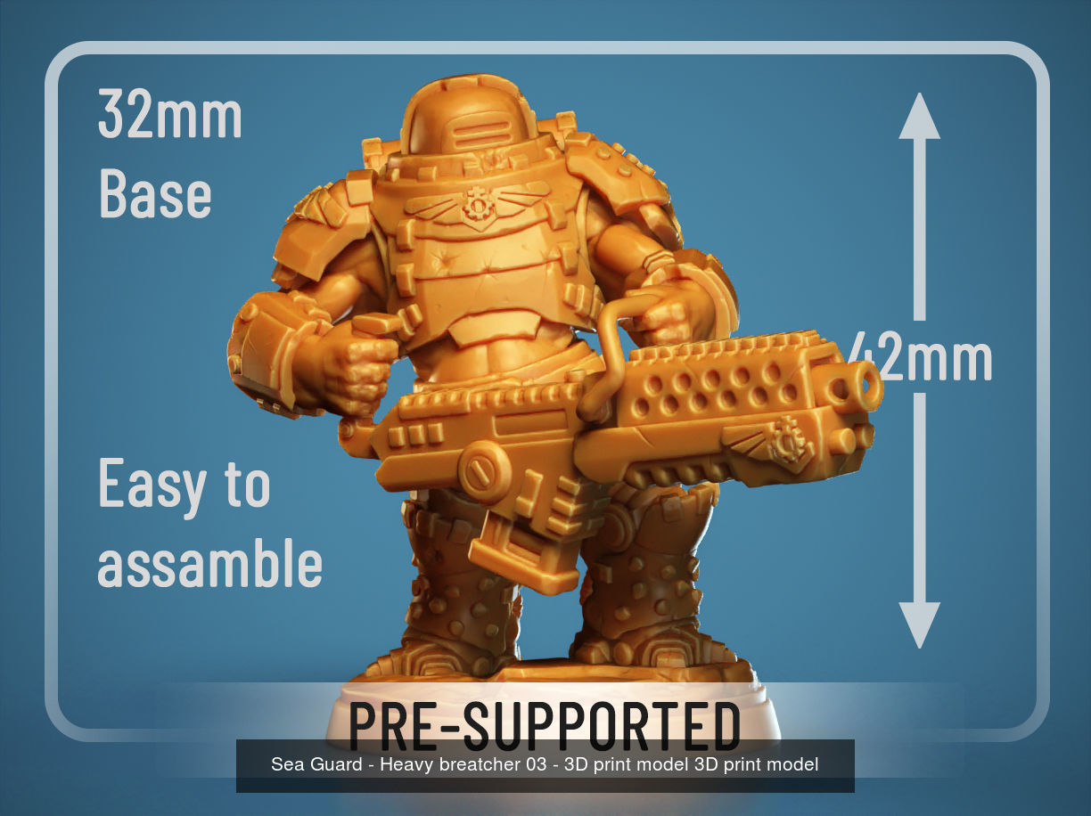 Sea Guard - Heavy breacher team - 3D print model 3D Model Collection_4