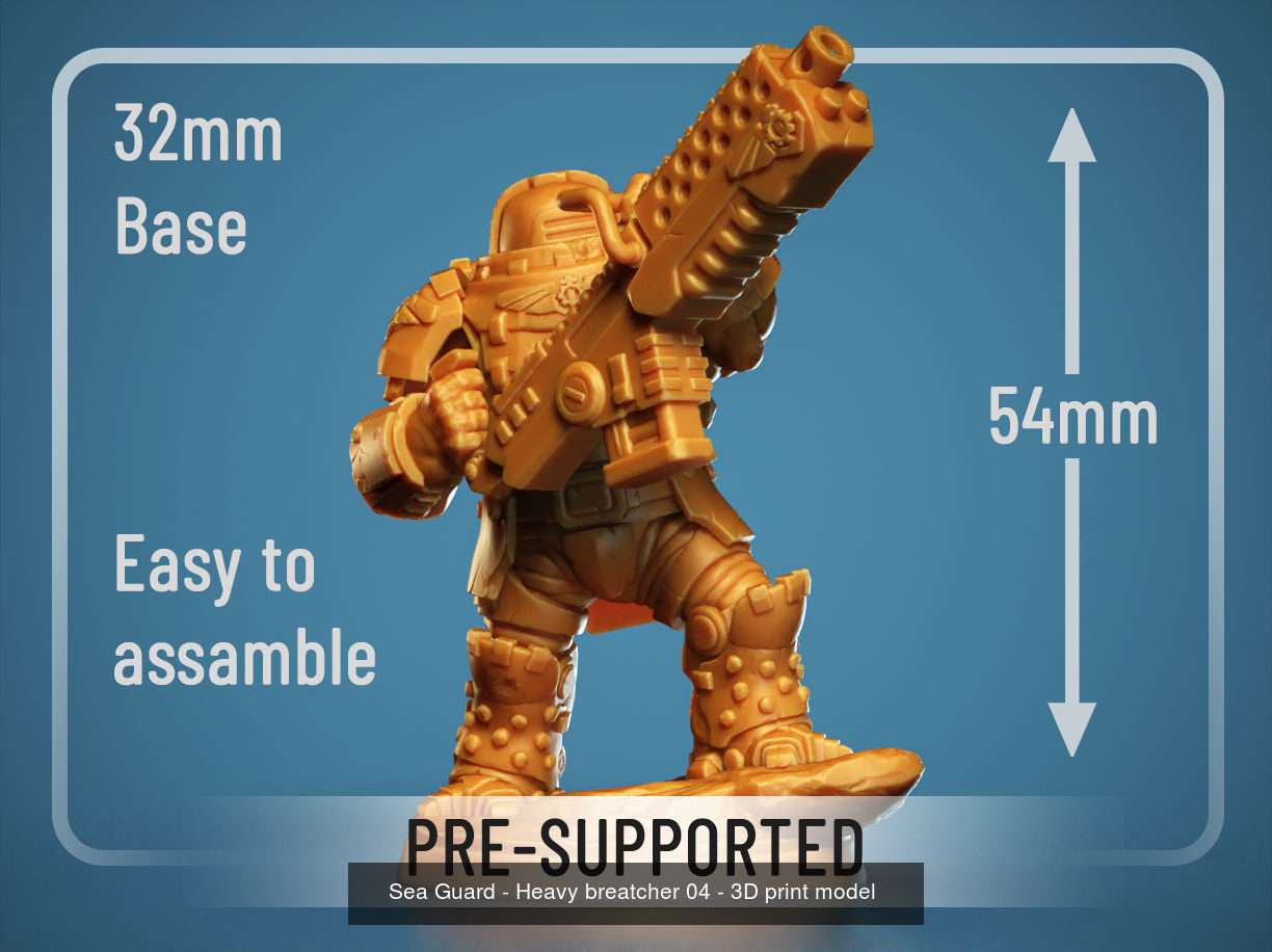 Sea Guard - Heavy breacher team - 3D print model 3D Model Collection_5