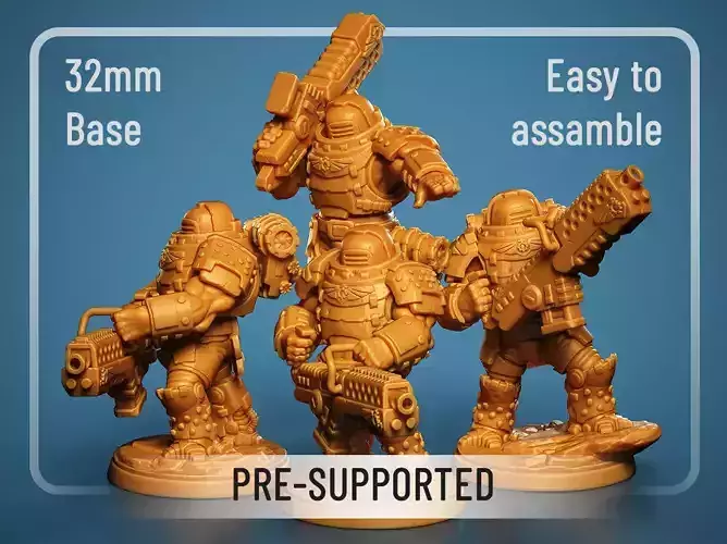 Sea Guard - Heavy breacher team - 3D print model 3D Model Collection