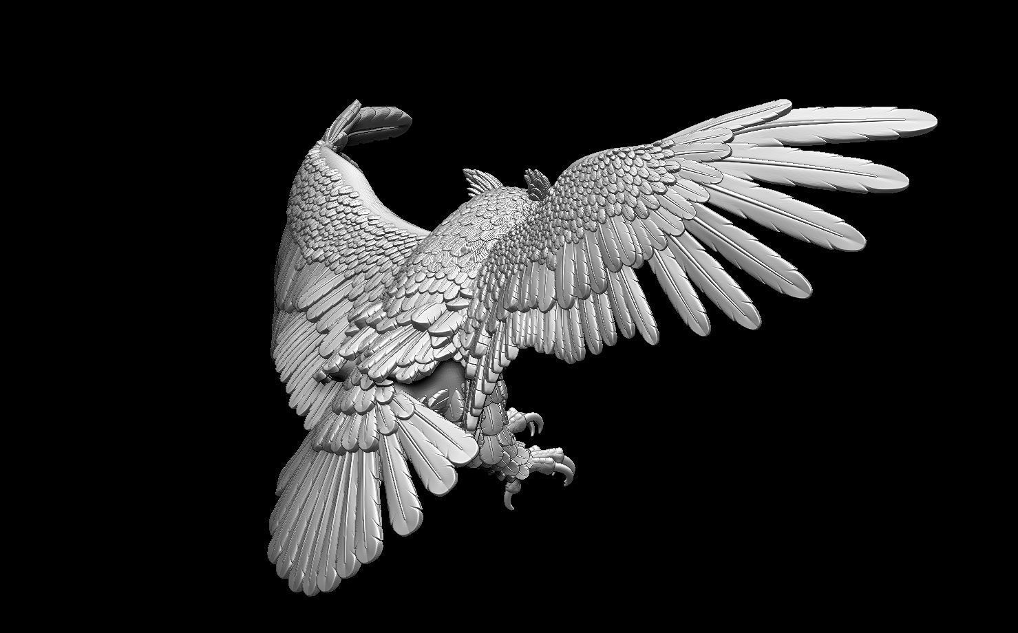 bird owl 3D print model_44