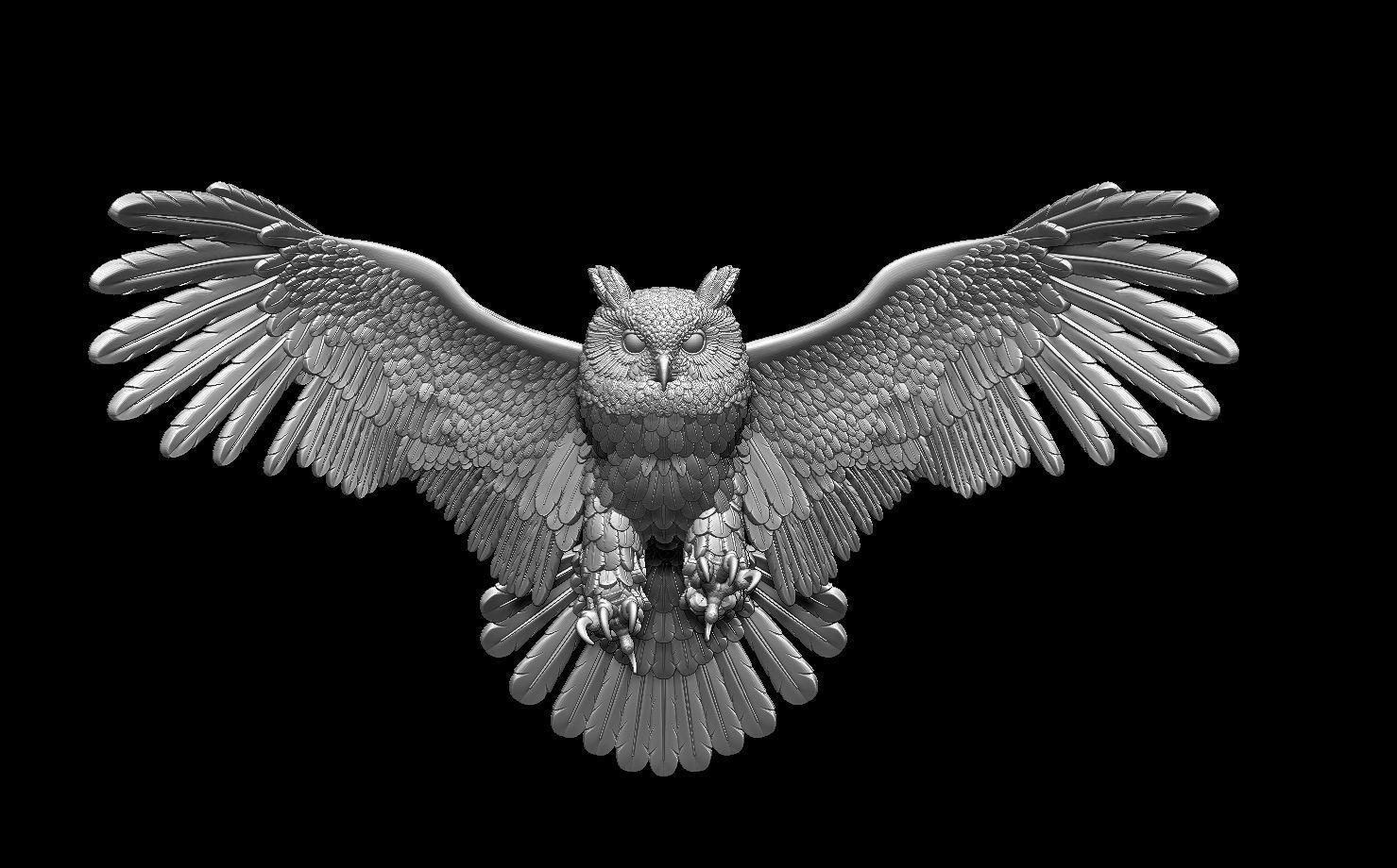 bird owl 3D print model_54