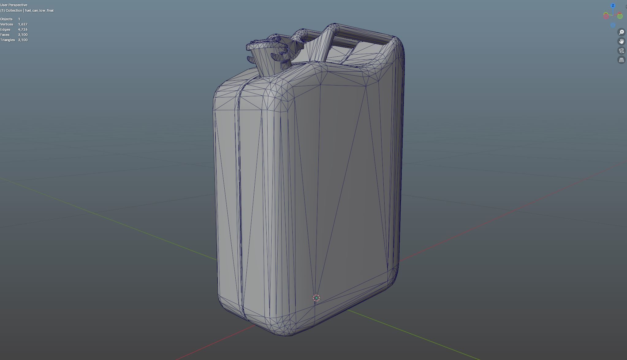 Soviet old Fuel canister Low-poly 3D model_19
