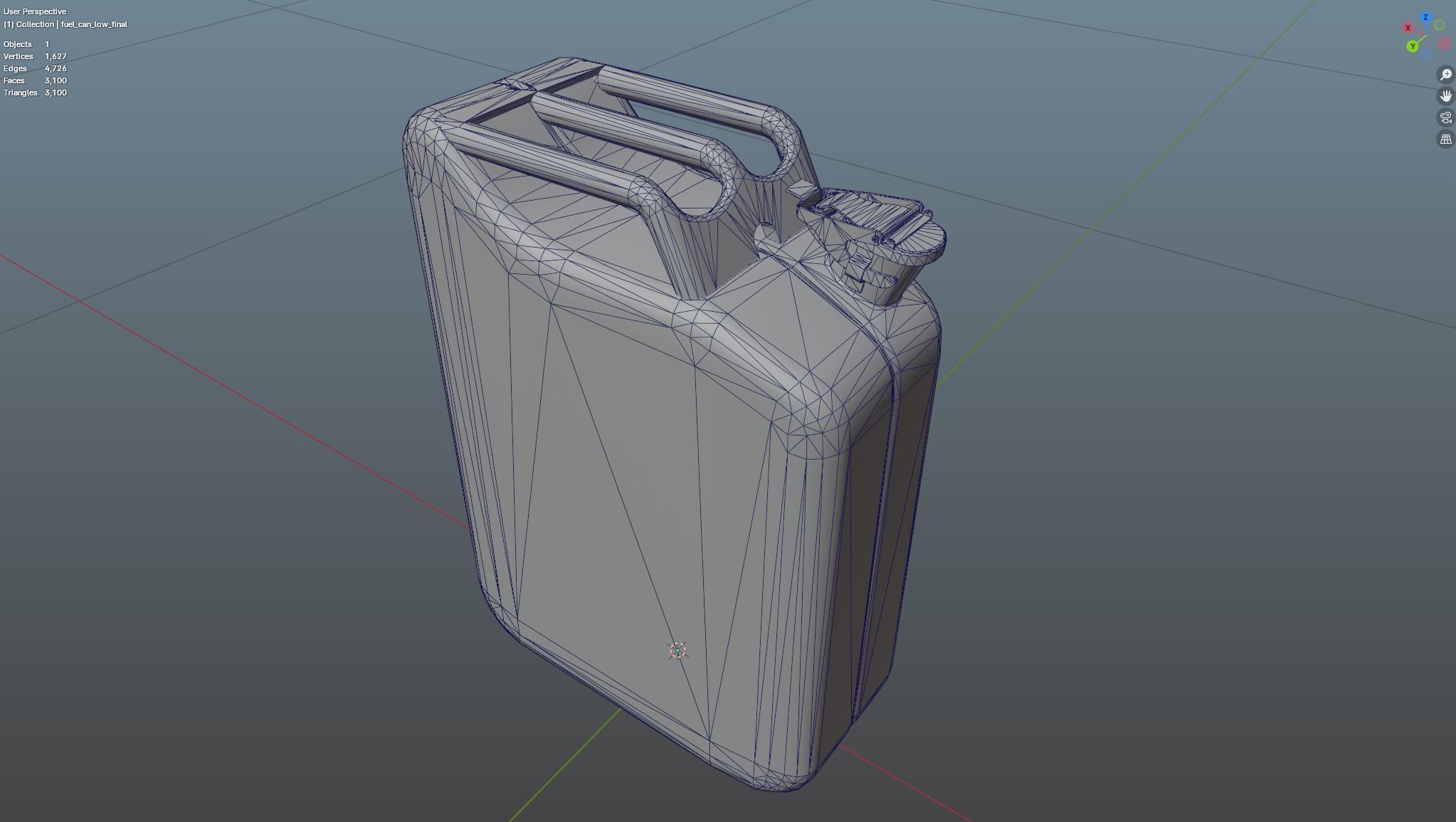Soviet old Fuel canister Low-poly 3D model_18