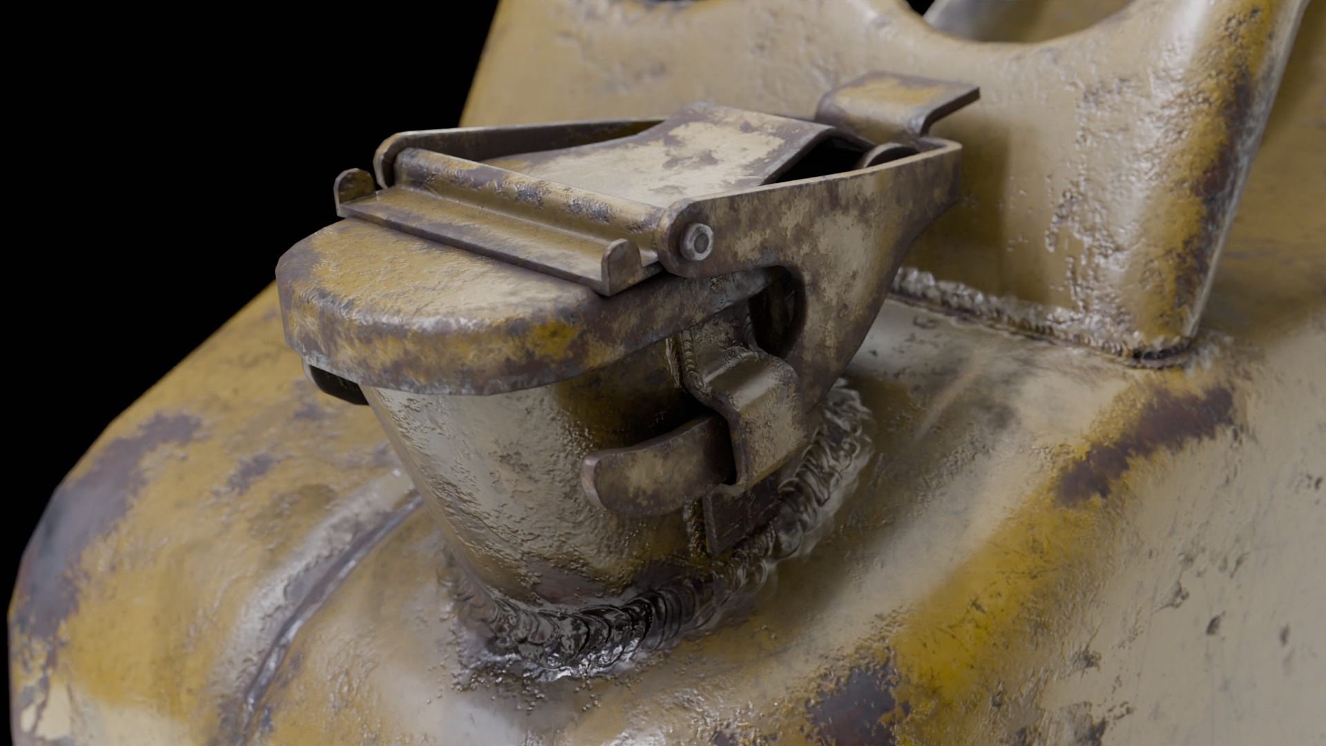 Soviet old Fuel canister Low-poly 3D model_14