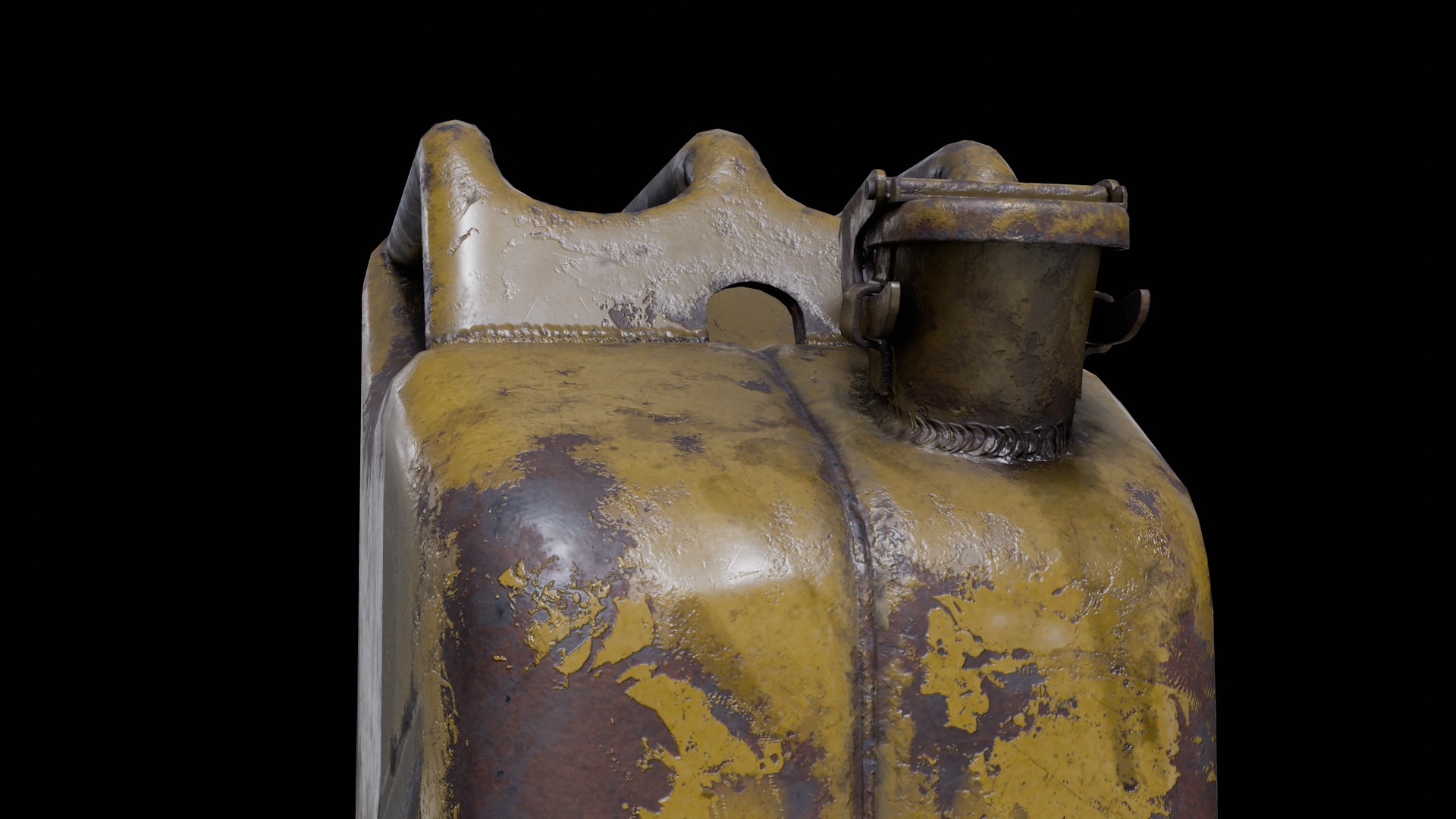 Soviet old Fuel canister Low-poly 3D model_11