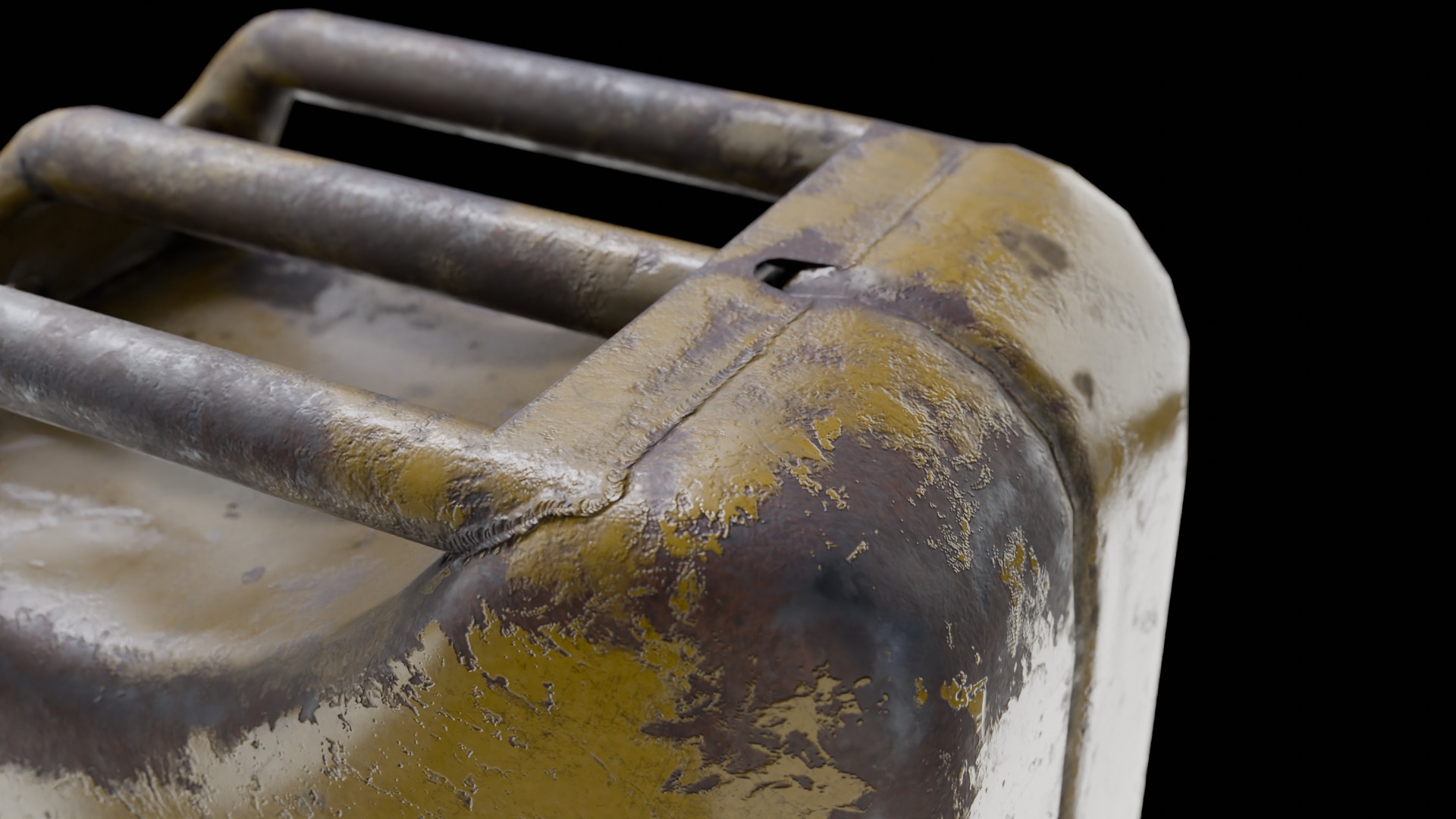 Soviet old Fuel canister Low-poly 3D model_15