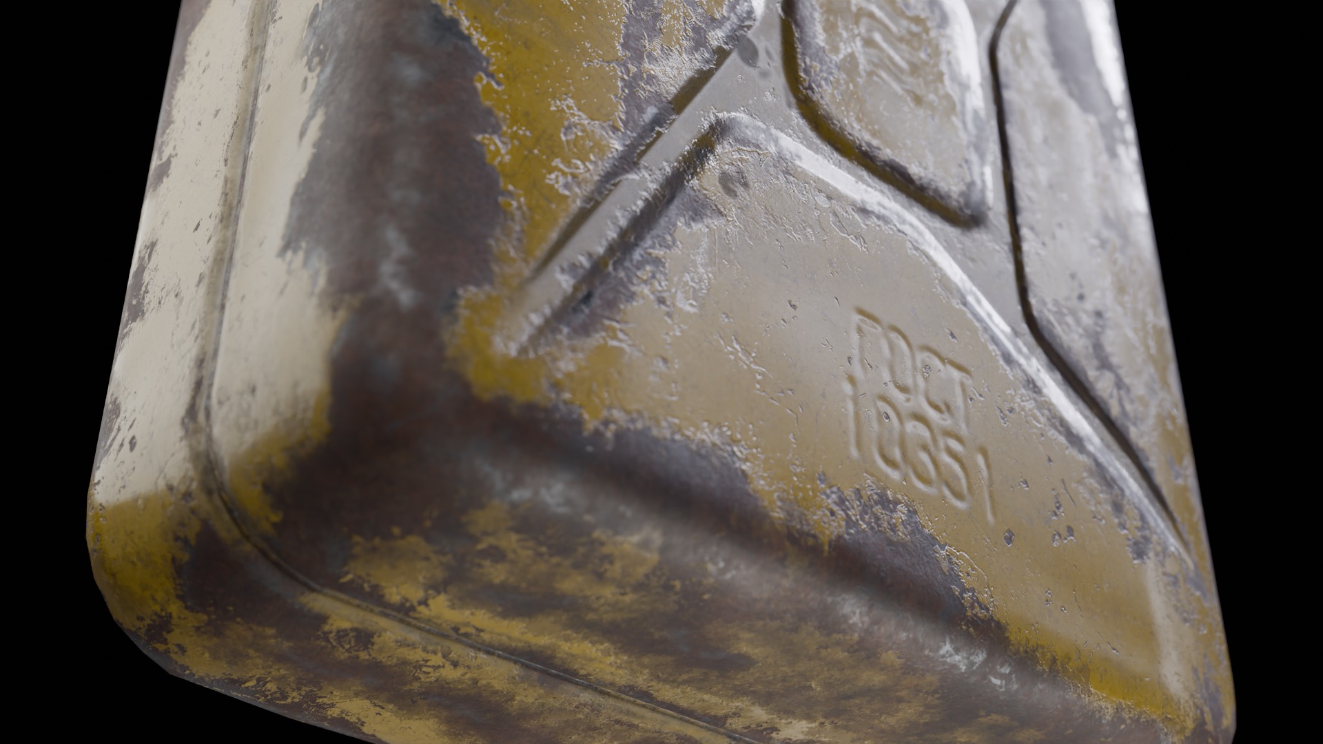 Soviet old Fuel canister Low-poly 3D model_16