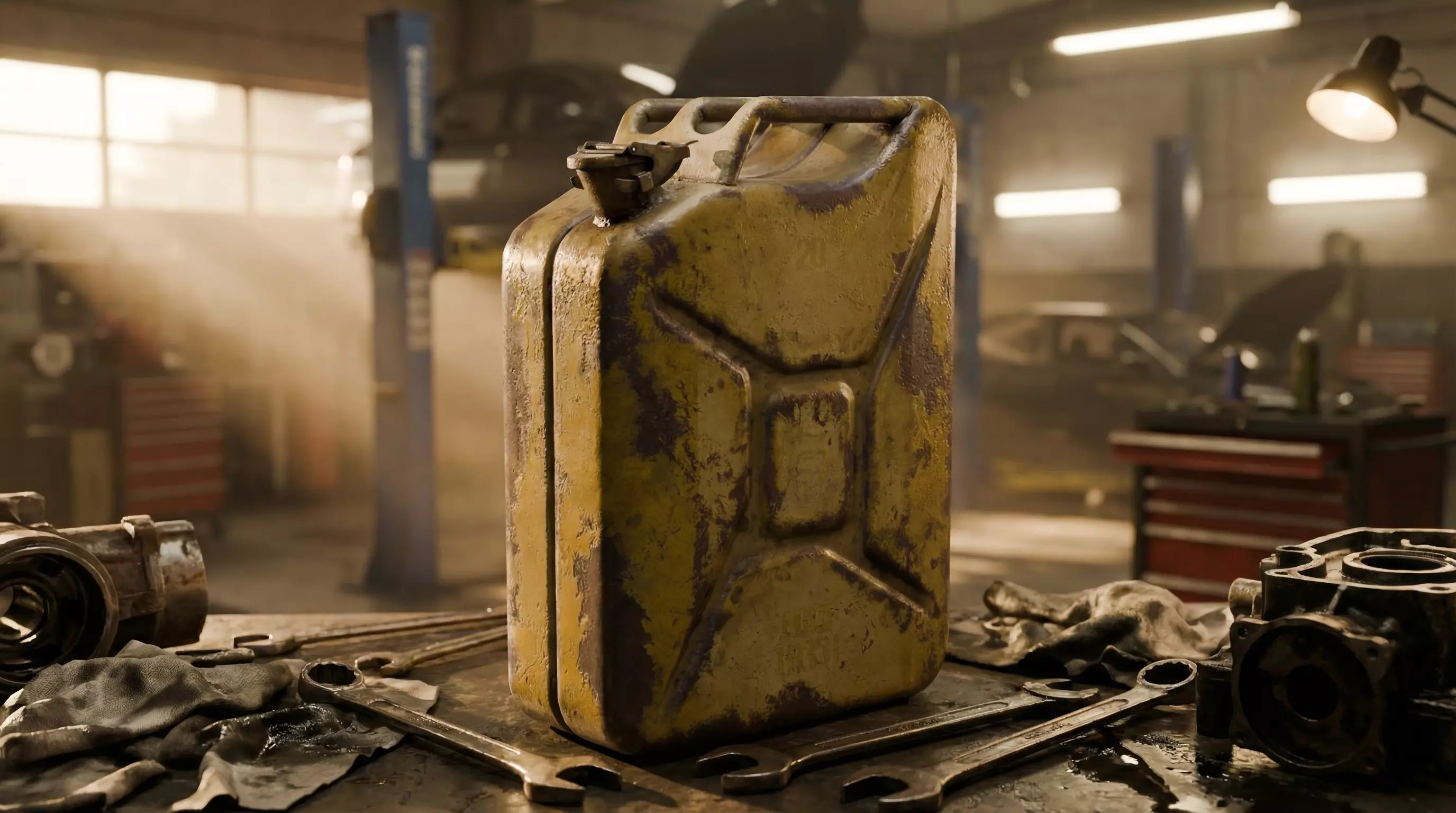 Soviet old Fuel canister Low-poly 3D model