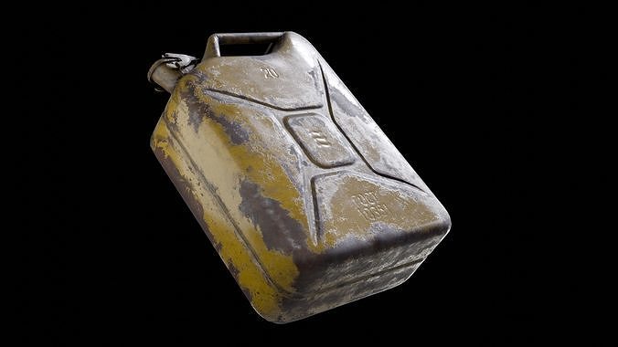 Soviet old Fuel canister Low-poly 3D model 3