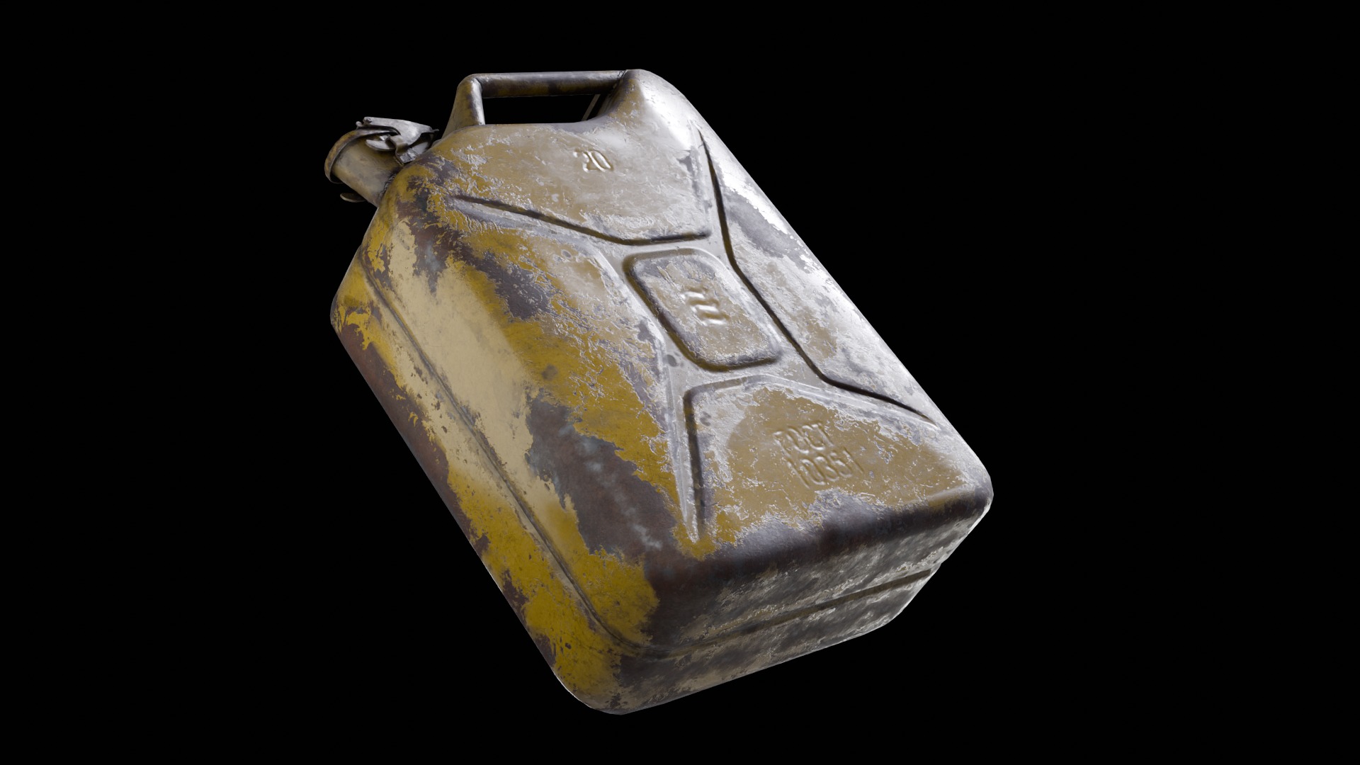 Soviet old Fuel canister Low-poly 3D model_2