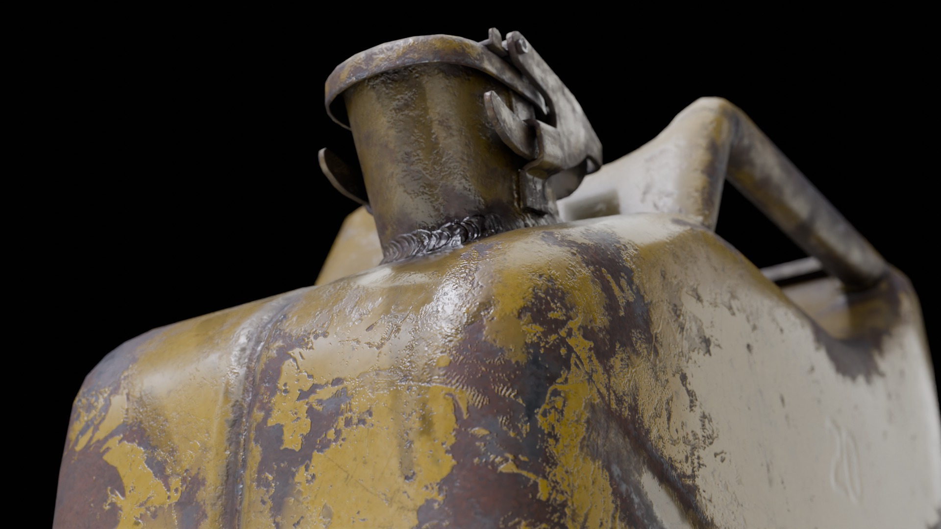 Soviet old Fuel canister Low-poly 3D model_12