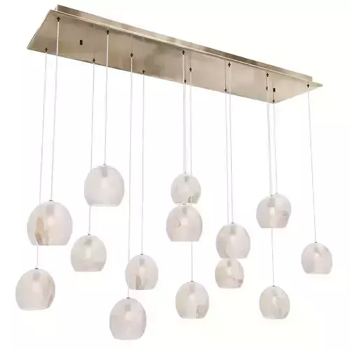 Lazio 15-Light Linear Multi-Drop Pendant Currey Company  3D model