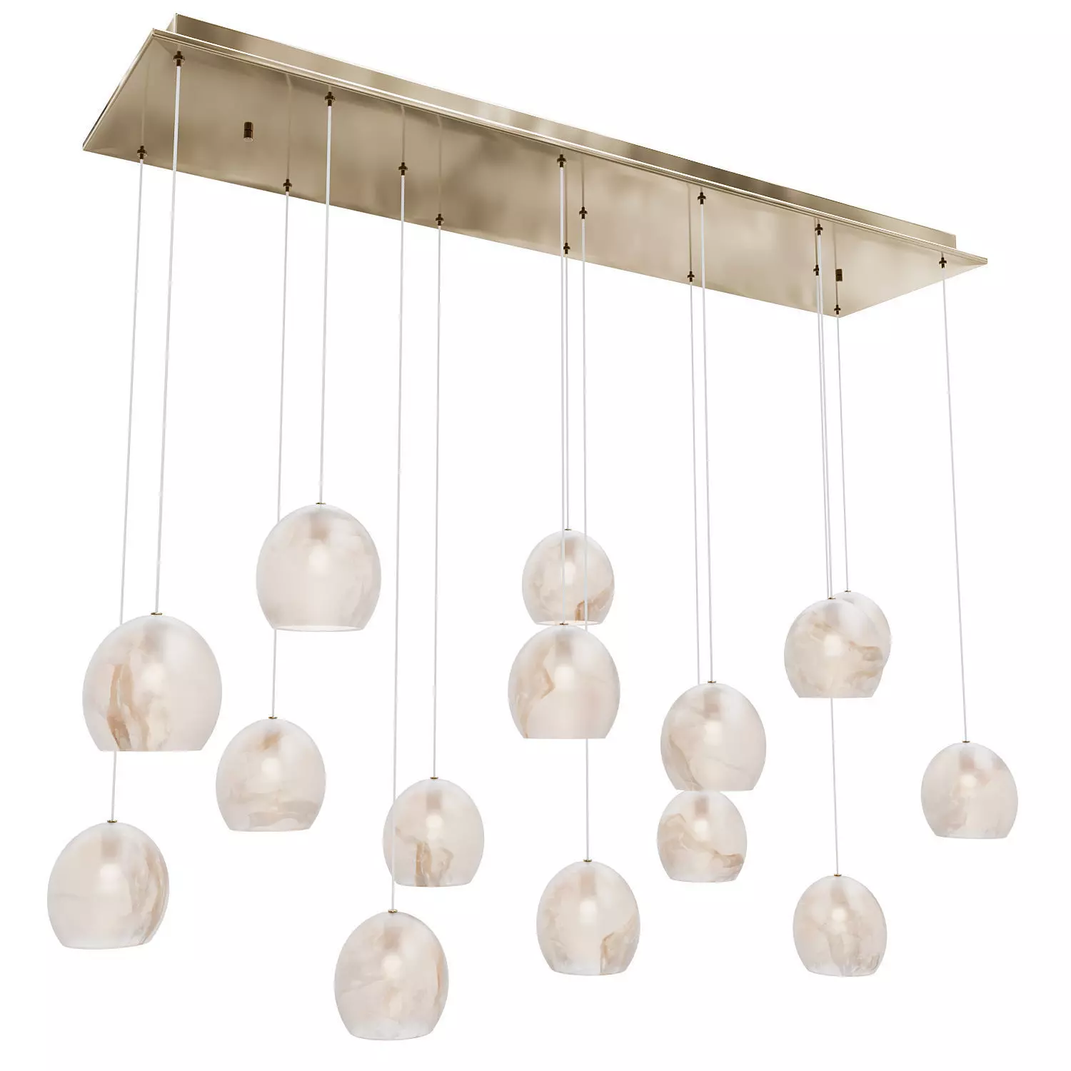 Lazio 15-Light Linear Multi-Drop Pendant Currey Company 3D model_0