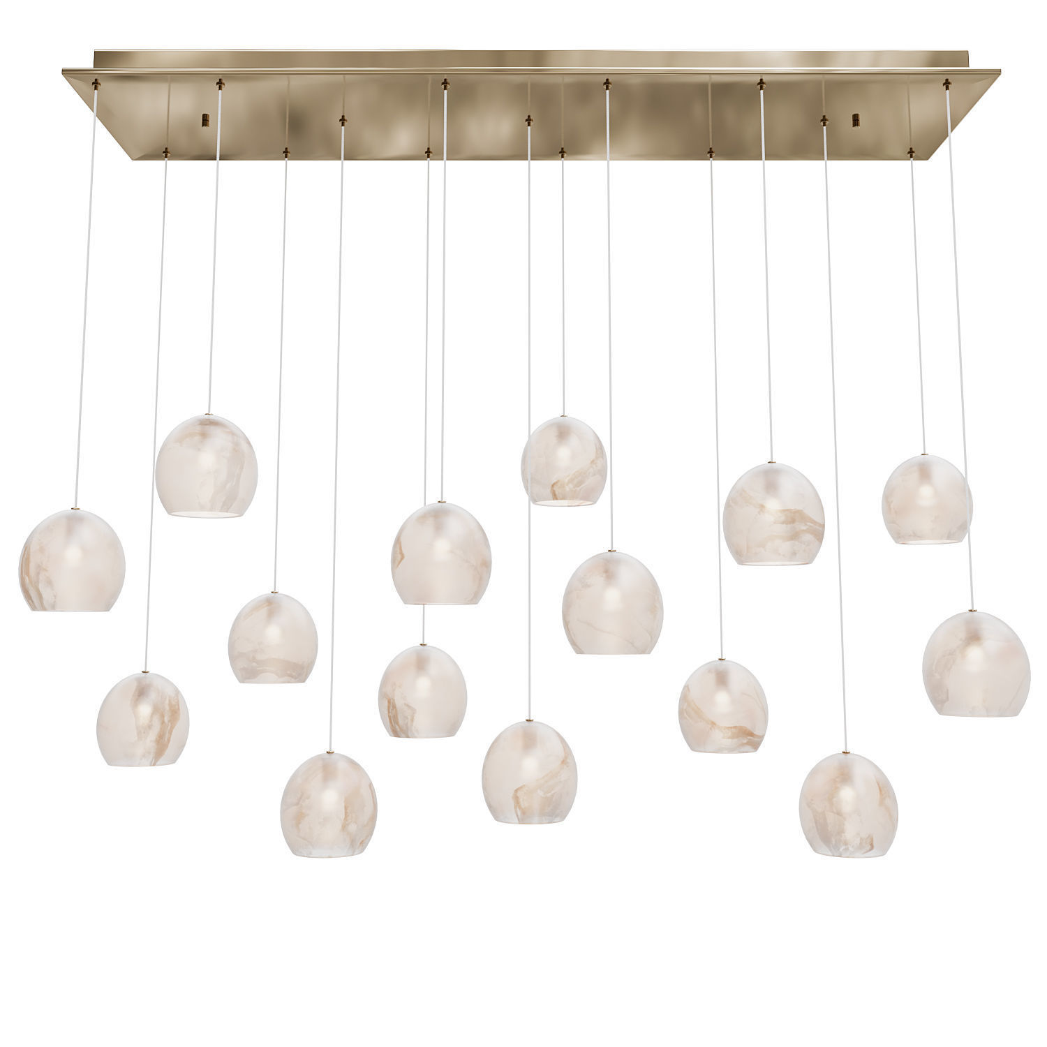 Lazio 15-Light Linear Multi-Drop Pendant Currey Company 3D model_2