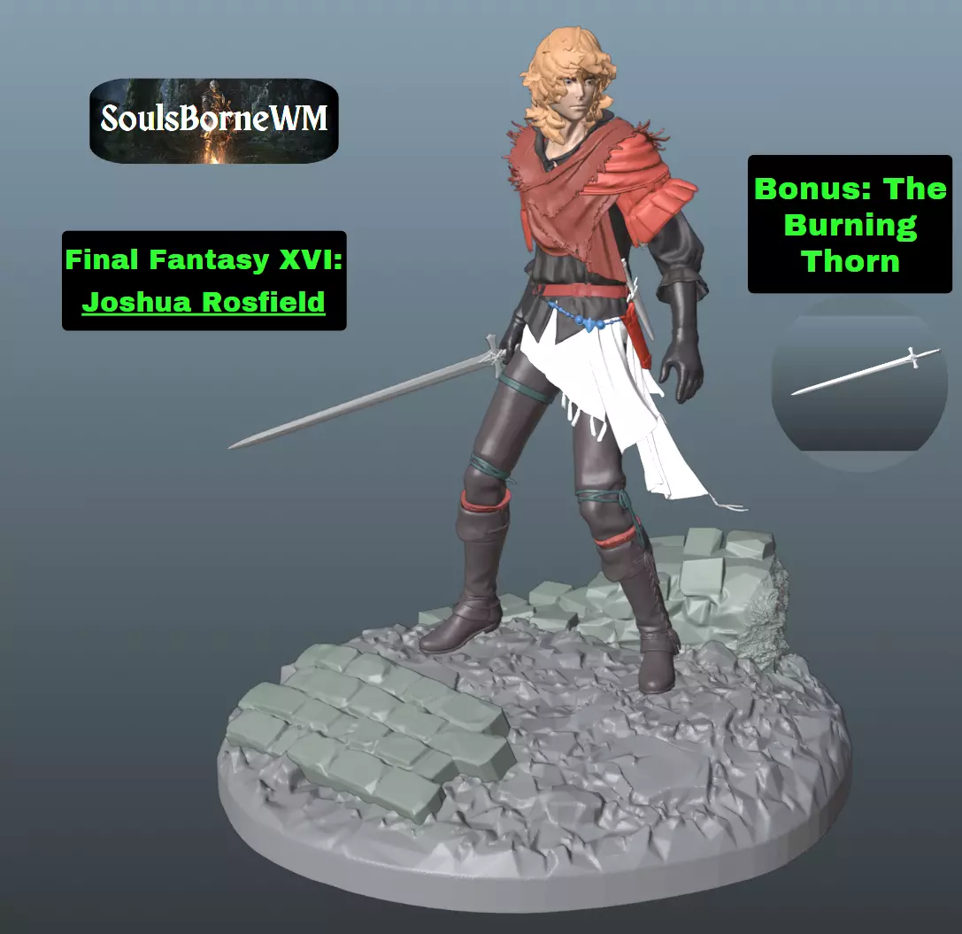 Final Fantasy XVI Joshua Rosfield 3D model 3D printable | CGTrader
