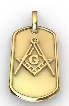 Masonic Necklace Freemason Pendant Templar Jewelry 3D print model