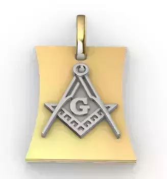 Masonic Necklace Freemason Pendant Templar Jewelry 3D print model