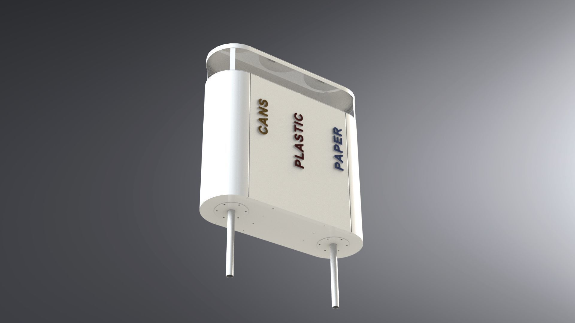 Waste separation container 3D model_1