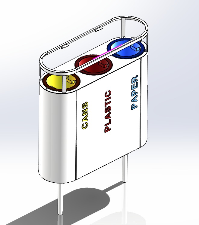 Waste separation container 3D model_6