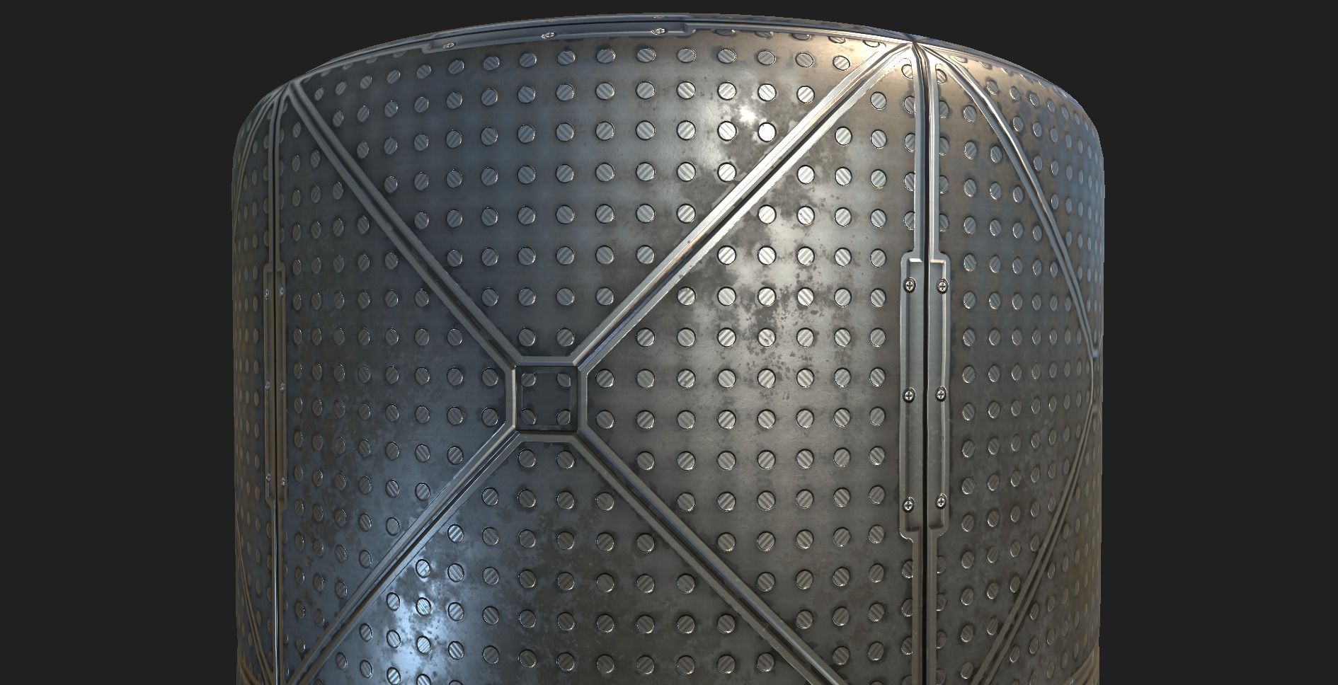 Seamless tillable PBR metal floor material Texture_1