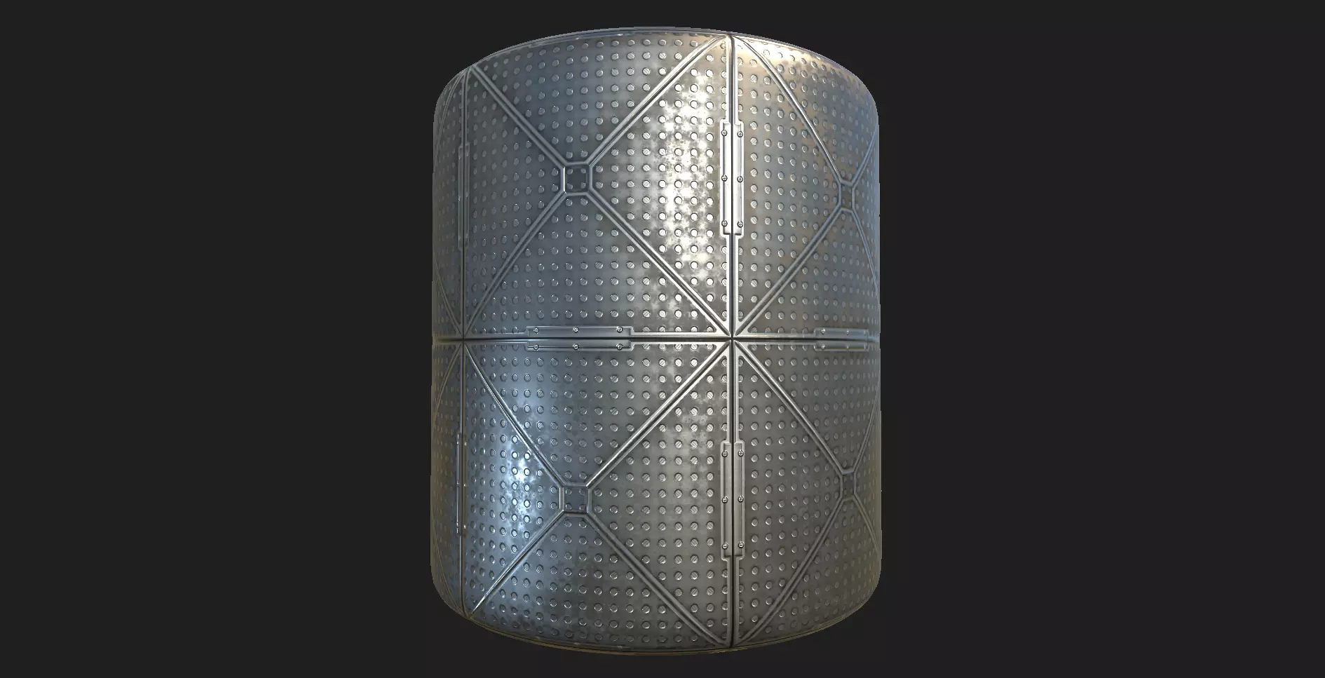 Seamless tillable PBR metal floor material Texture_0