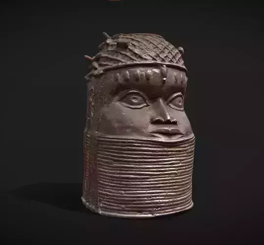 Uhunmwu Elao Bronze cast Low-poly 3D model