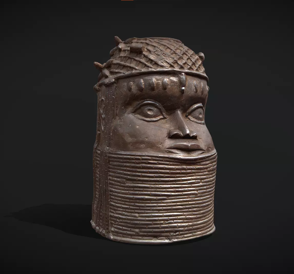 Uhunmwu Elao Bronze cast Low-poly 3D model_0