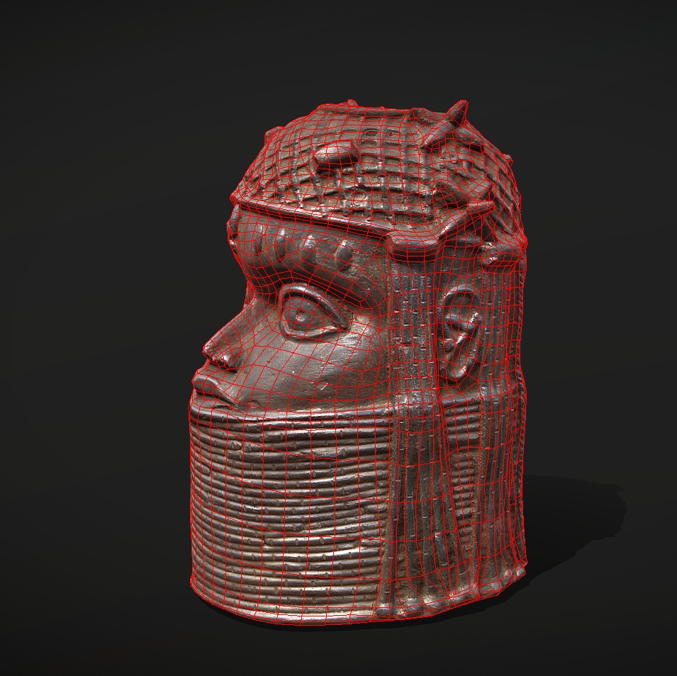 Uhunmwu Elao Bronze cast Low-poly 3D model_8