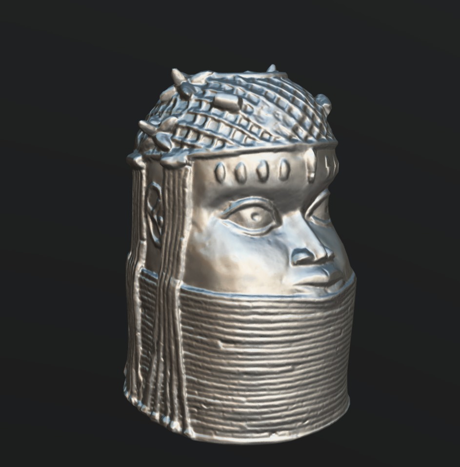 Uhunmwu Elao Bronze cast Low-poly 3D model_7