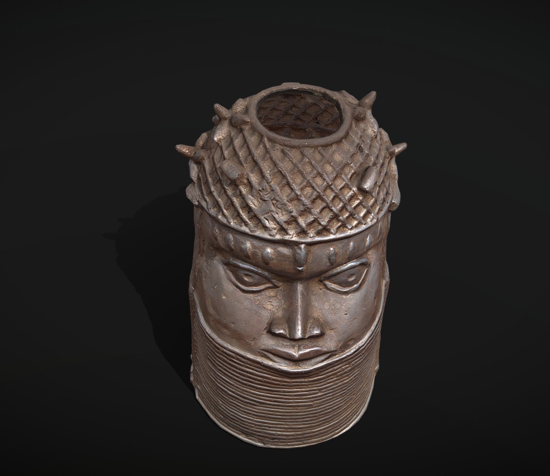 Uhunmwu Elao Bronze cast Low-poly 3D model_6
