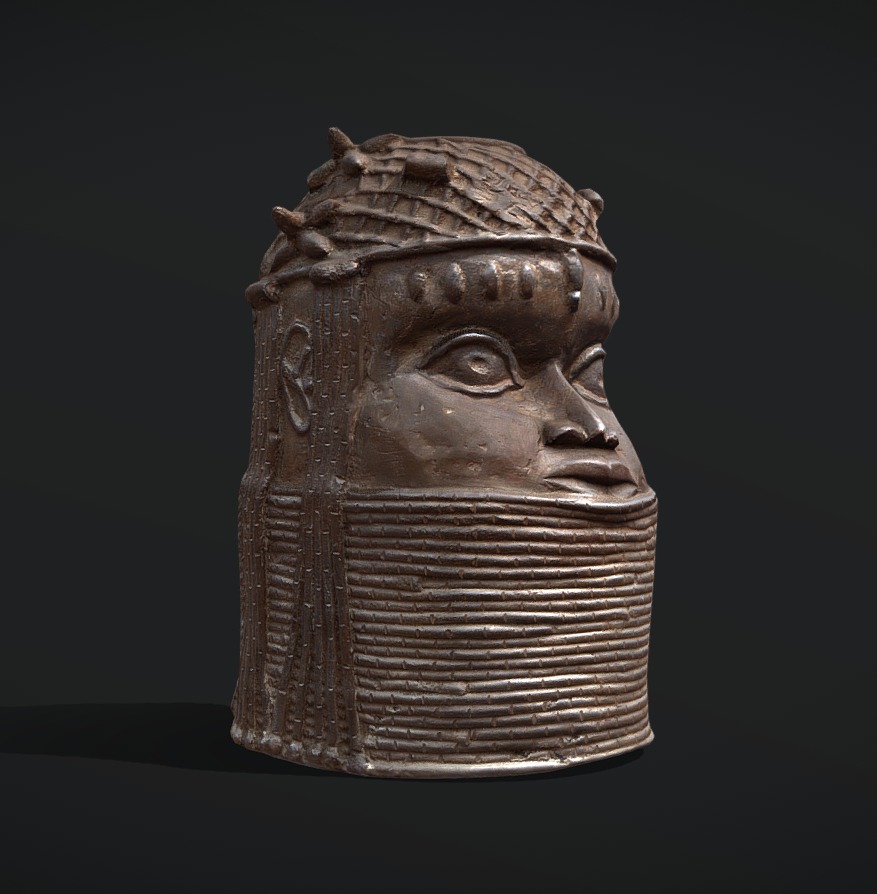 Uhunmwu Elao Bronze cast Low-poly 3D model_5