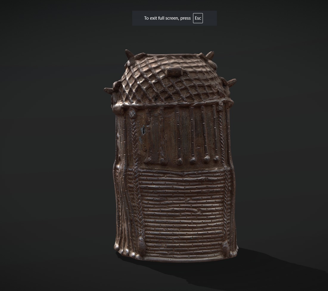 Uhunmwu Elao Bronze cast Low-poly 3D model_4