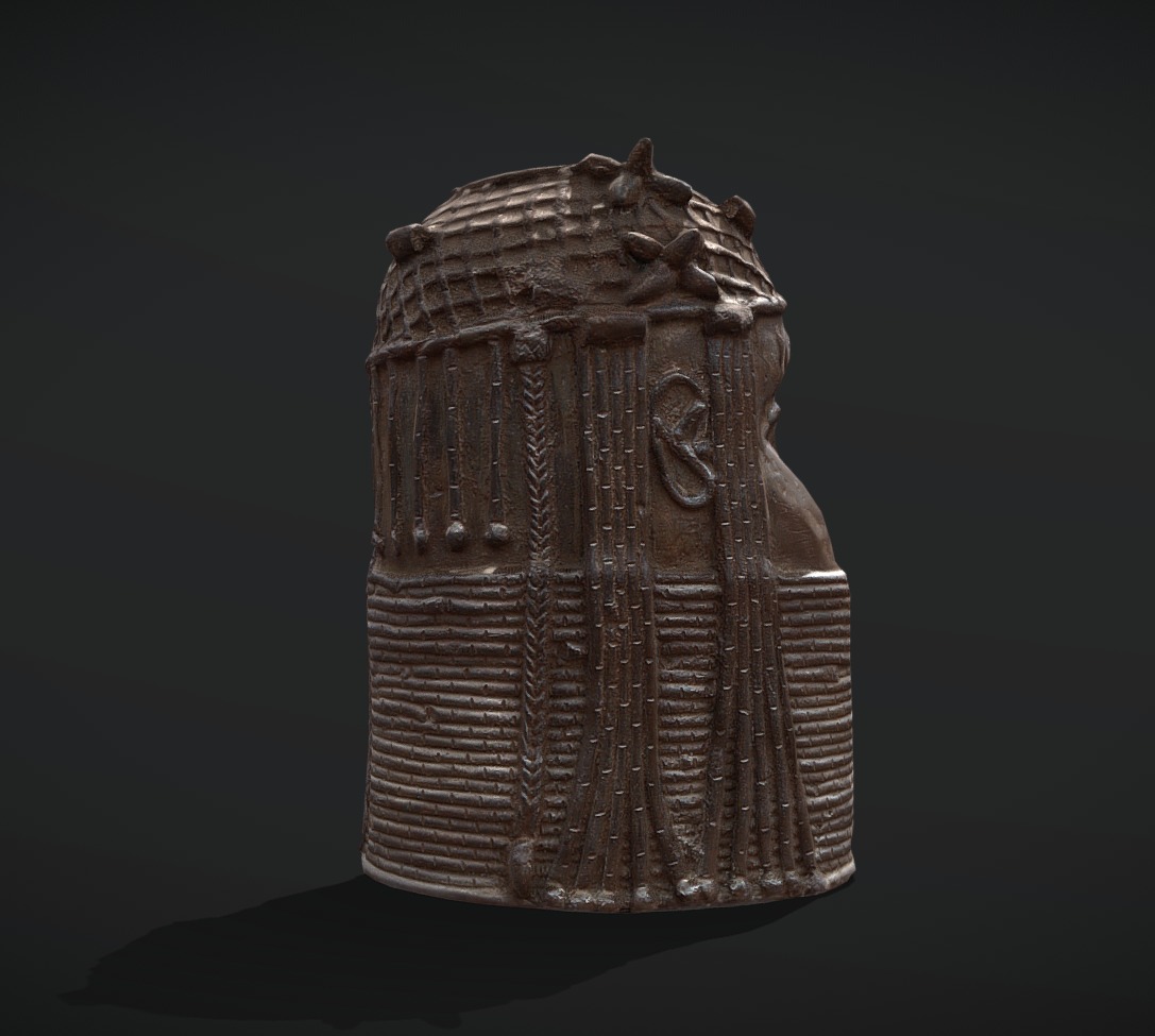 Uhunmwu Elao Bronze cast Low-poly 3D model_3