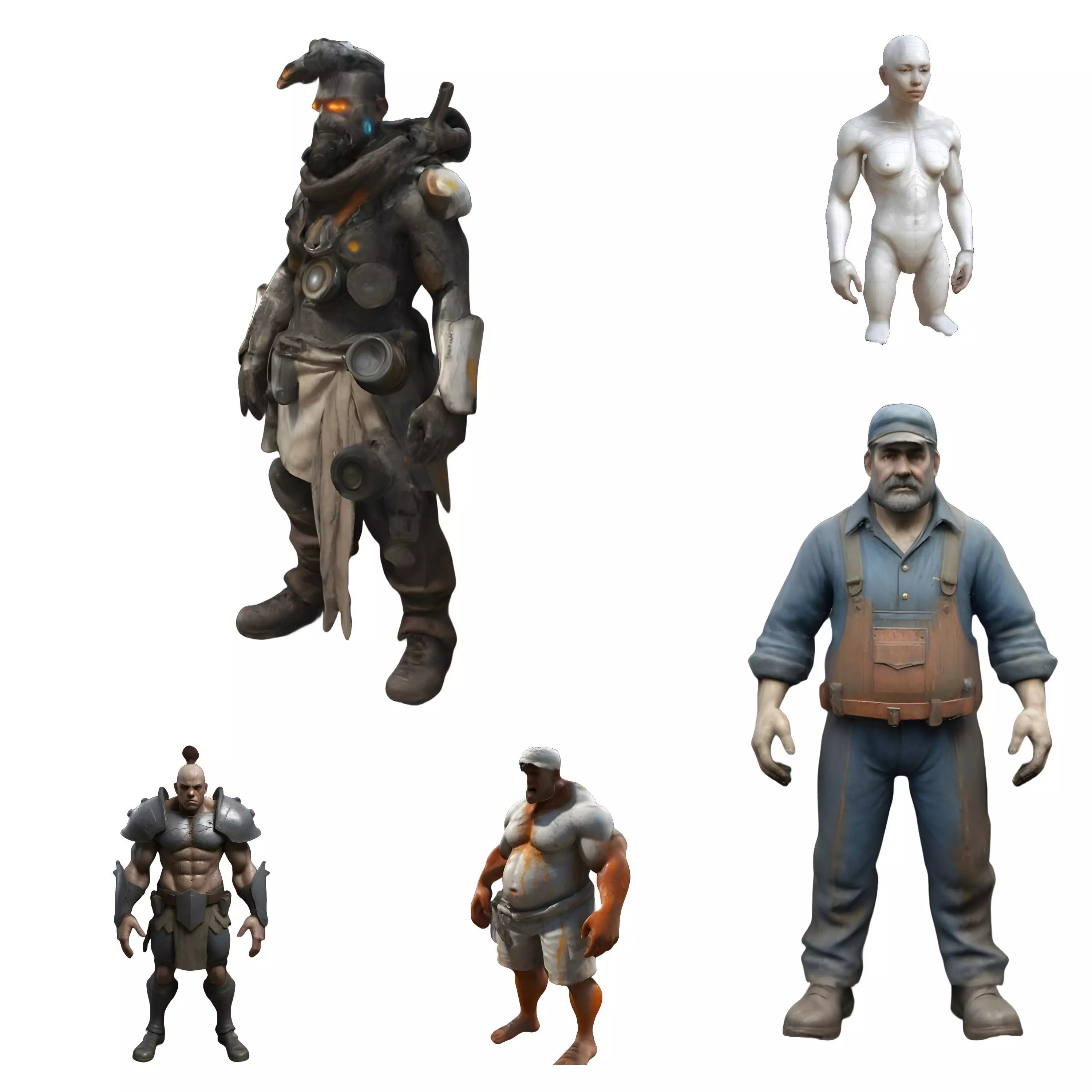 Sci-Fi and Fantasy Character Collection 3D print model